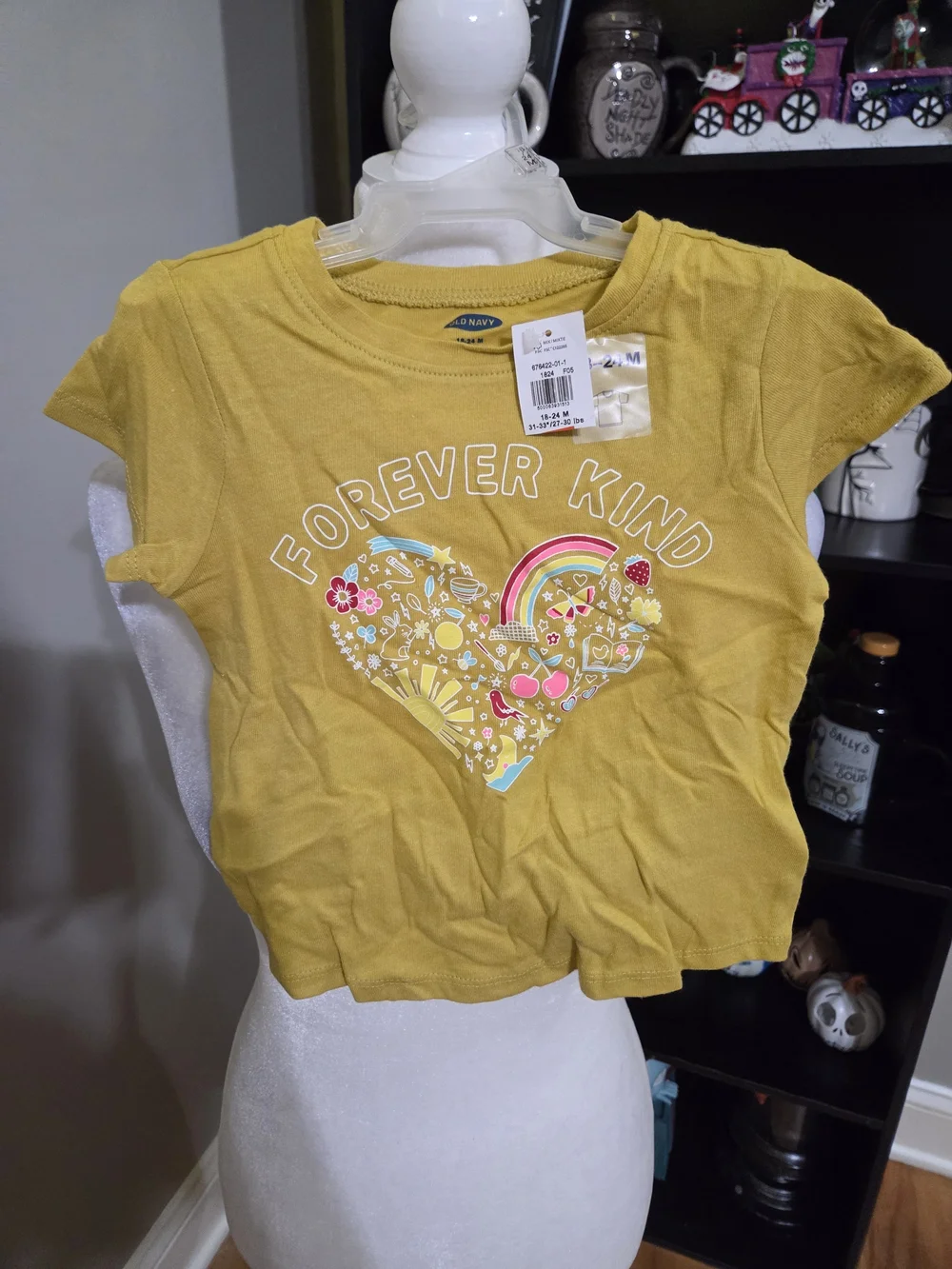 Old Navy Yellow 'Forever Kind' Heart Graphic Tee